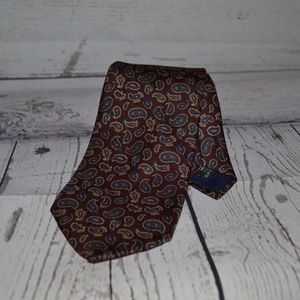 Giacomo Brown Purple Paisley 100% Silk Tie